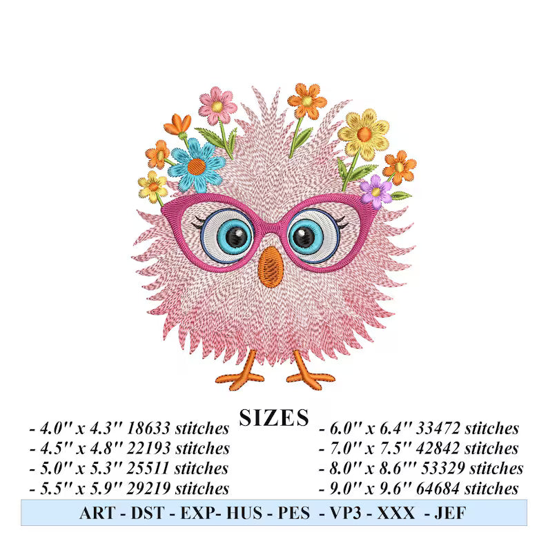 9 Funny Crazy Chicken Embroidery Design Bundle of 9 Floral Chicken Machine Embroidery File, Cute Chicken Machine Embroidery Instant Download