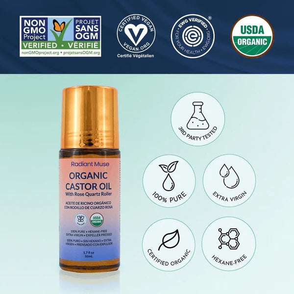 Rose Quartz Roll-On Castor Oil