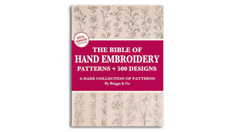 500 Hand Embroidery Patterns: Vintage Designs (PDF Download)
