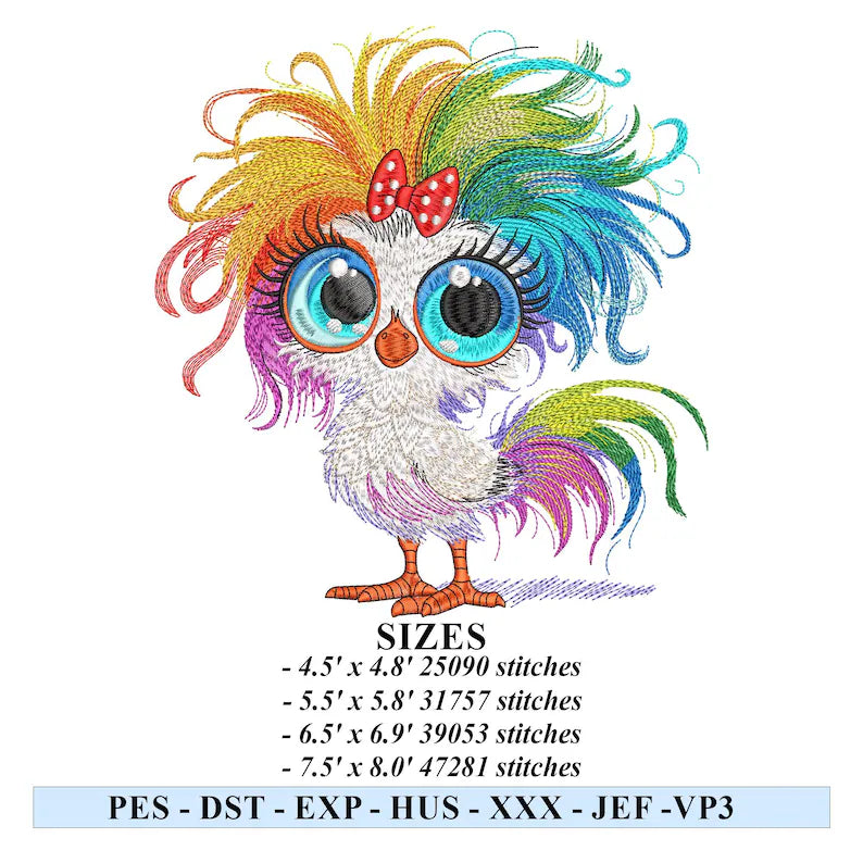9 Funny Crazy Chicken Embroidery Design Bundle of 9 Floral Chicken Machine Embroidery File, Cute Chicken Machine Embroidery Instant Download