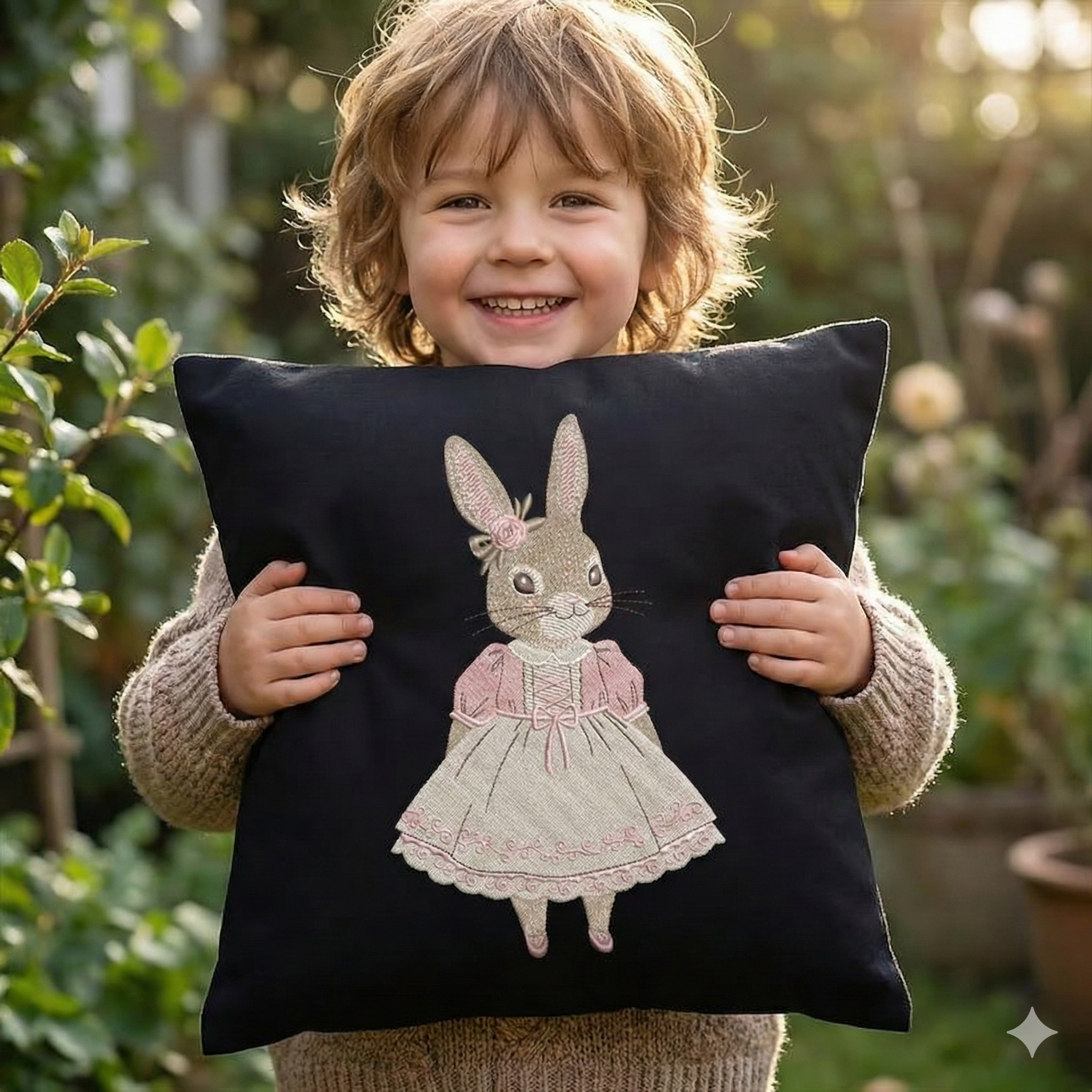 Vintage Bunny Girl Embroidery Design, Cute Rabbit Wearing Dress Embroidery File, Cute Bunny for Easter Day Machine File, Instant Download
