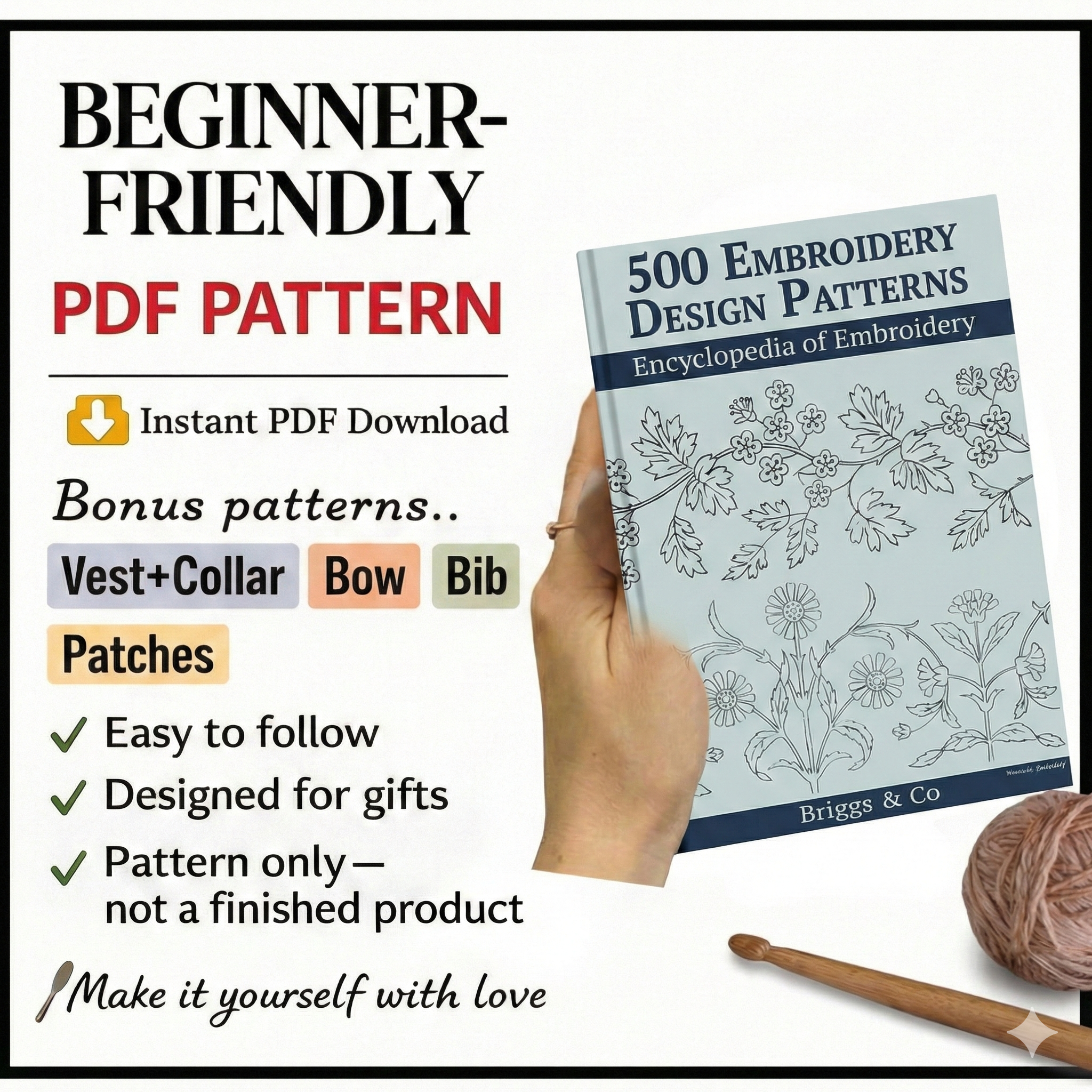 500 Embroidery Design Flowers Pattern Book, Embroidery Design eBook, Hand Embroidery Stitches, Craft Projects, Art Inspiration, PDF eBook